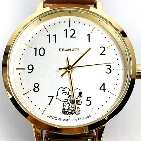 スヌーピー パールジャバラウォッチ ピンク 腕時計 ピンク日本製