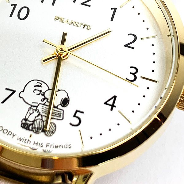 スヌーピー パールジャバラウォッチ ピンク 腕時計 ピンク日本製