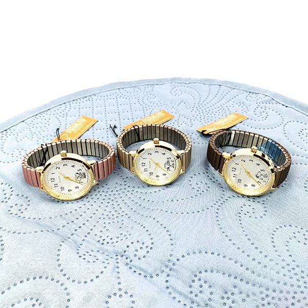 スヌーピー パールジャバラウォッチ ピンク 腕時計 ピンク日本製