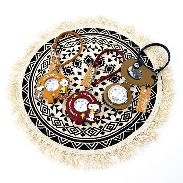 スヌーピー PEANUTS ストラップルーペウォッチ ブラウン ストラップ付き時計 ブラウンギフト