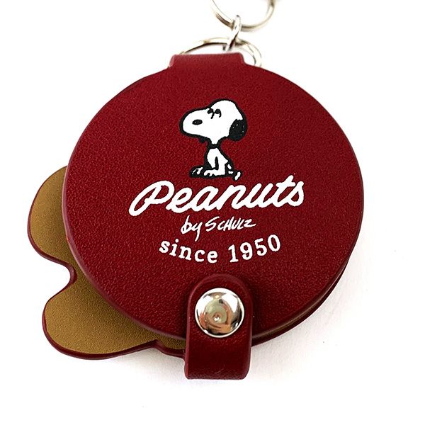 スヌーピー PEANUTS ストラップルーペウォッチ レッド ストラップ付き時計 エンジギフト