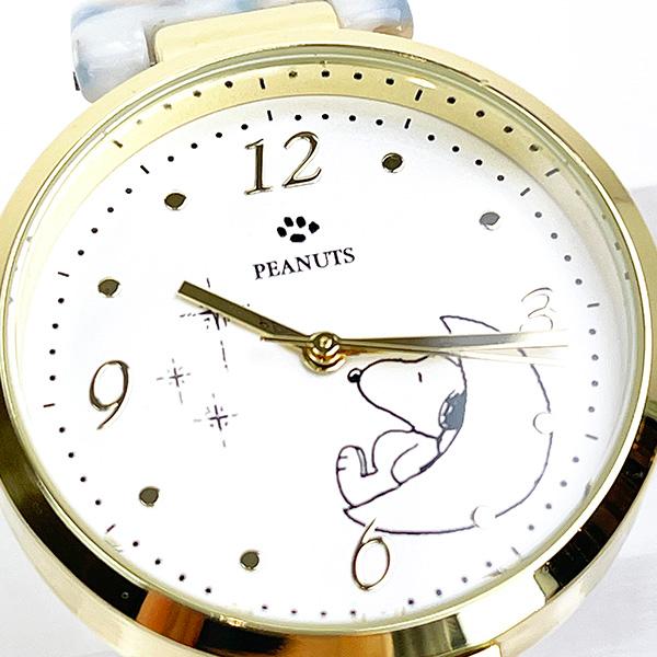 スヌーピー アクリルバングルウォッチ ブルー 時計 SNOOPY