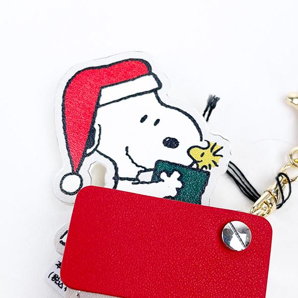 スヌーピー クリスマスソックスキーチェーンウォッチ 時計 グレー SNOOPY