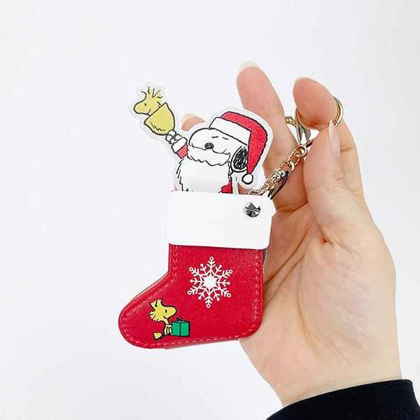 スヌーピー クリスマスソックスキーチェーンウォッチ レッド 時計 SNOOPY