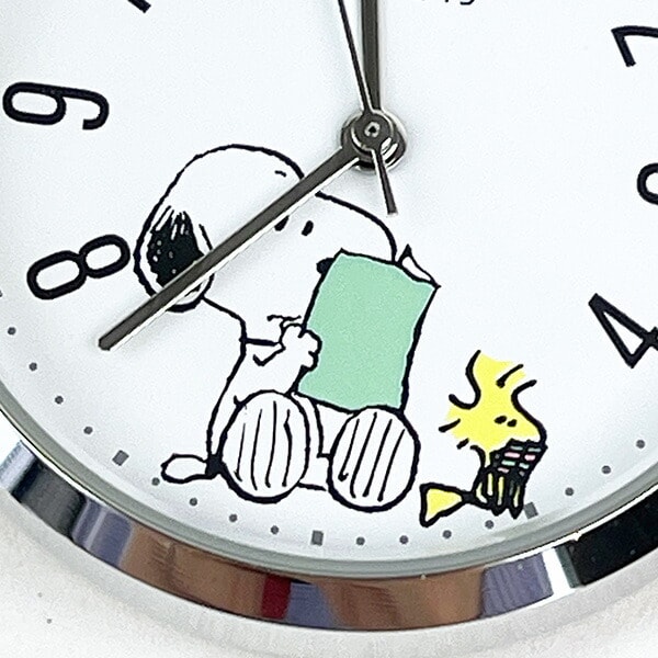 スヌーピー SNOOPY キーチェーン ラバーリールウォッチ 時計 キーホルダー ネイビー