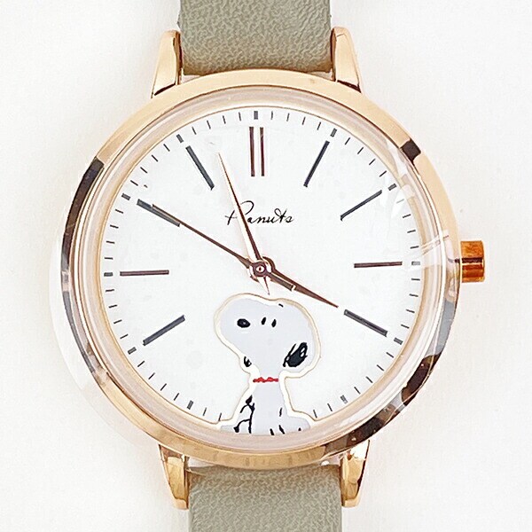 スヌーピー 2レイヤーウォッチ グレー 時計 腕時計 SNOOPY