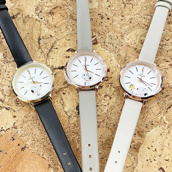 スヌーピー 2レイヤーウォッチ グレー 時計 腕時計 SNOOPY