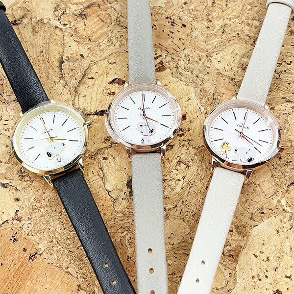 スヌーピー 2レイヤーウォッチ ブラック 時計 腕時計 SNOOPY