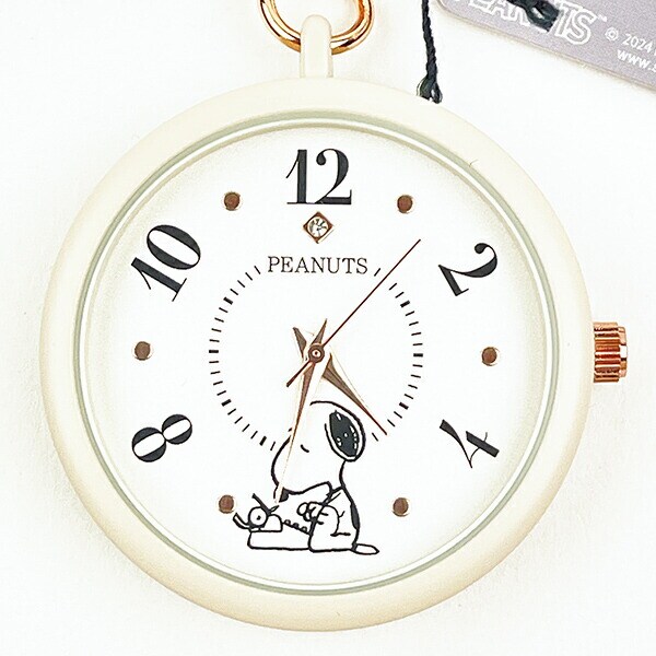 スヌーピー カラーケースキーチェーンウォッチ ホワイト 時計 SNOOPY