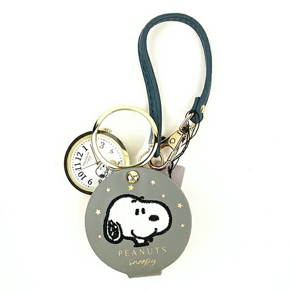 スヌーピー ルーペ付きハンドウォッチ グレー 時計 SNOOPY
