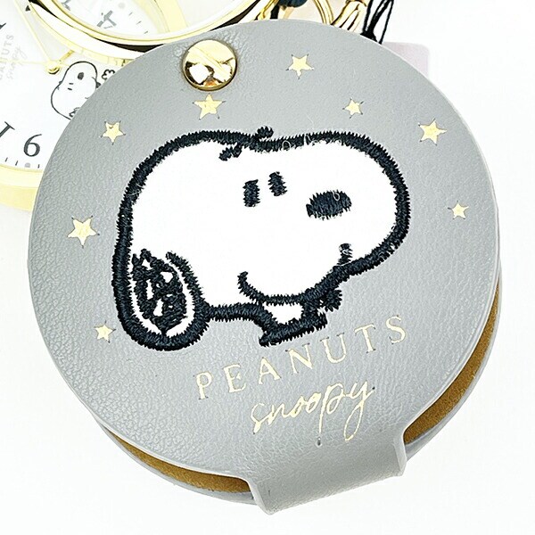 スヌーピー ルーペ付きハンドウォッチ グレー 時計 SNOOPY