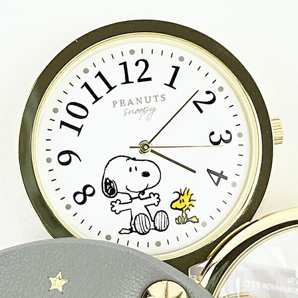 スヌーピー ルーペ付きハンドウォッチ グレー 時計 SNOOPY