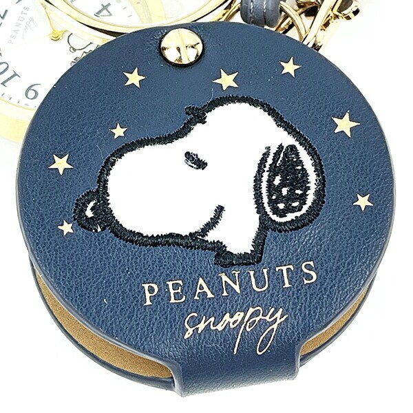 スヌーピー ルーペ付きハンドウォッチ ネイビー 時計 SNOOPY