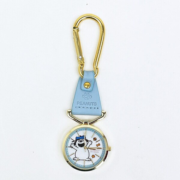 スヌーピー カラビナレザーウォッチ 時計  ブルー SNOOPY