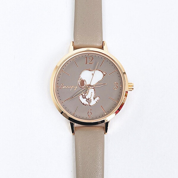 スヌーピー シェルウォッチ 腕時計 ベージュ SNOOPY
