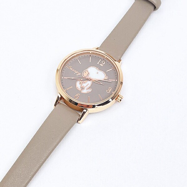 スヌーピー シェルウォッチ 腕時計 ベージュ SNOOPY