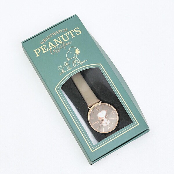 スヌーピー シェルウォッチ 腕時計 ベージュ SNOOPY
