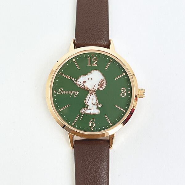 スヌーピー 腕時計 シェル風 ブラウン SNOOPY