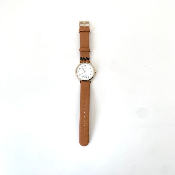 スヌーピー snoopy ベルトプリントウォッチ ブラウン 腕時計 ブラウン   日本製