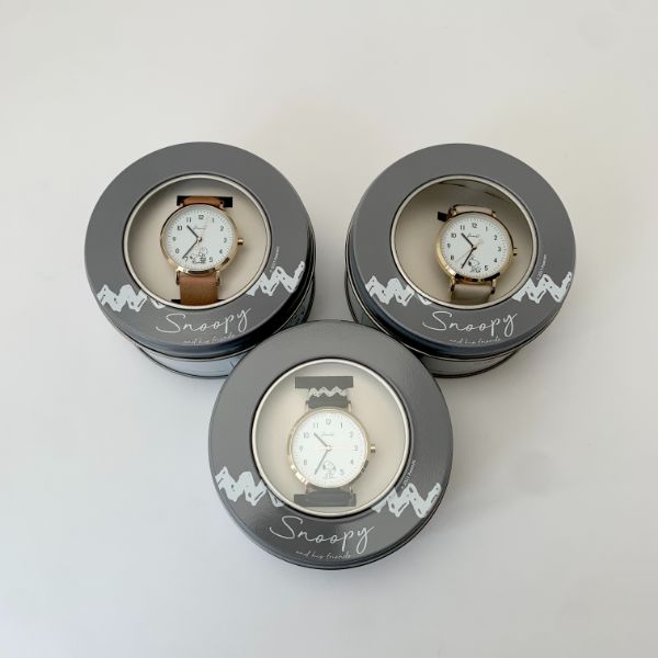 スヌーピー snoopy ベルトプリントウォッチ ブラウン 腕時計 ブラウン   日本製