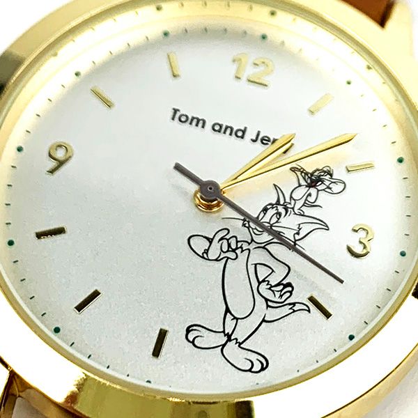 トムとジェリー レザーモデル 腕時計 ブラウン日本製