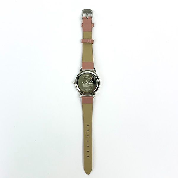 トムとジェリー レザーモデル 腕時計 ピンクベージュ日本製