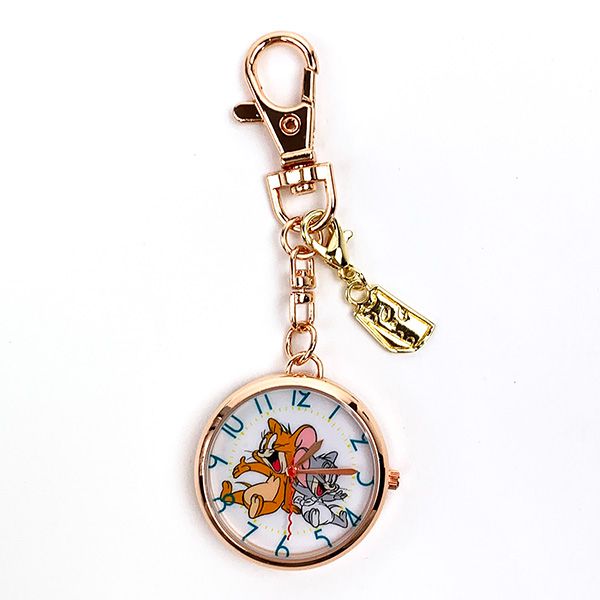 トムとジェリー チャーム付きモデル ホルダー時計 ピンクゴールド日本製