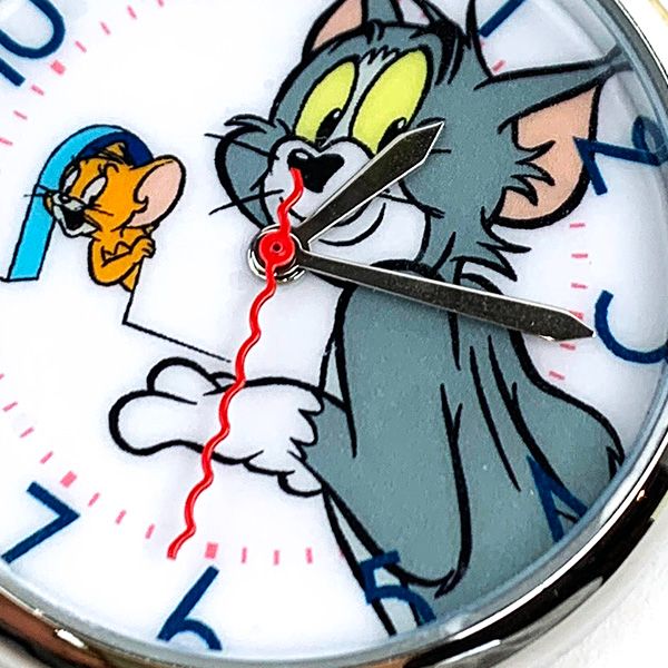 トムとジェリー チャーム付きモデル ホルダー時計 シルバー日本製