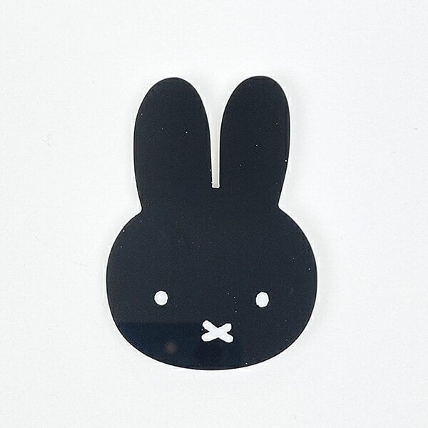 ミッフィー miffy フェイス アクリルマグネット ブラック