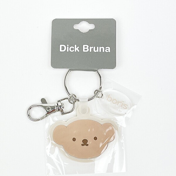 ミッフィー miffy フェイス ラバーキーホルダー ブラウン