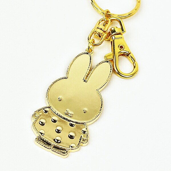 ミッフィー miffy 70th  ドット GOLDキーホルダー