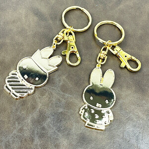 ミッフィー miffy 70th  ドット GOLDキーホルダー