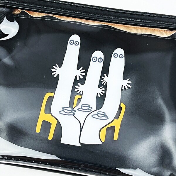 ムーミン ニョロニョロ PVCポーチ ブラック