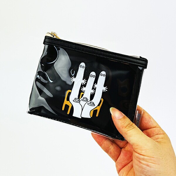 ムーミン ニョロニョロ PVCポーチ ブラック