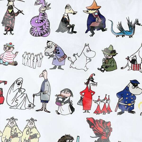 ムーミン オールスター フラットポーチ (ホワイト) MOOMIN