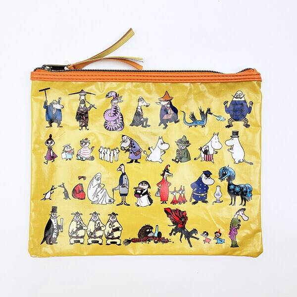 ムーミン オールスター フラットポーチ (イエロー) MOOMIN