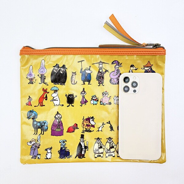 ムーミン オールスター フラットポーチ (イエロー) MOOMIN