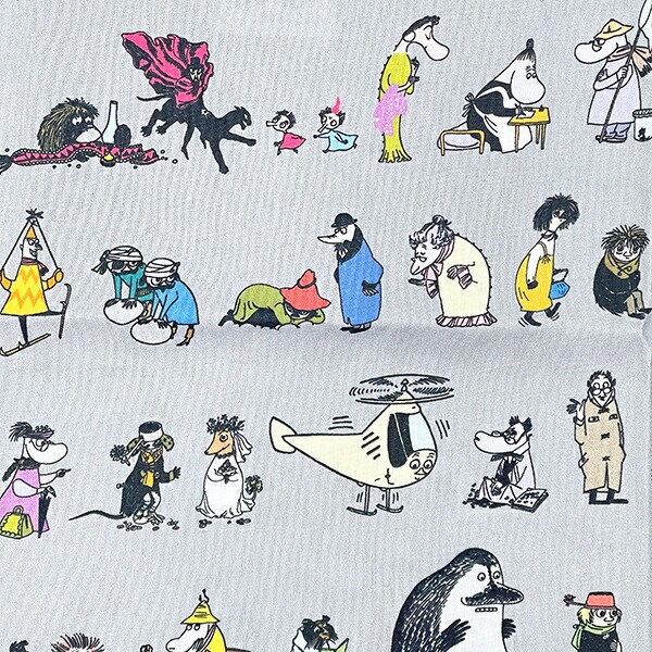 ムーミン オールスター ビッグトートバッグ (グレー) MOOMIN