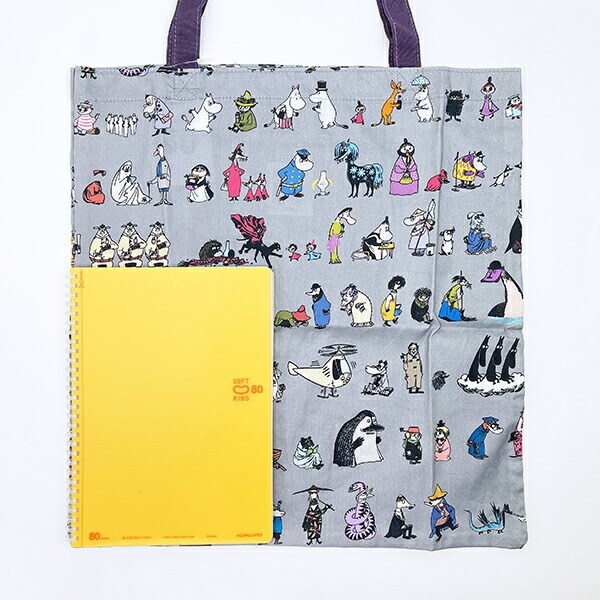 ムーミン オールスター ビッグトートバッグ (グレー) MOOMIN