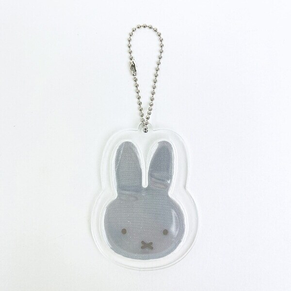ミッフィー miffy リフレクターラバーキーホルダー フェイス クリア