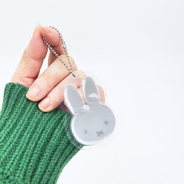 ミッフィー miffy リフレクターラバーキーホルダー フェイス クリア