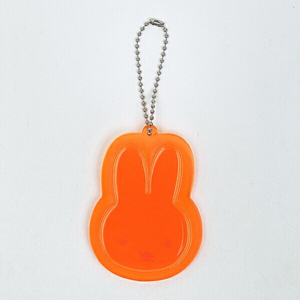 ミッフィー miffy リフレクターラバーキーホルダー フェイス オレンジ