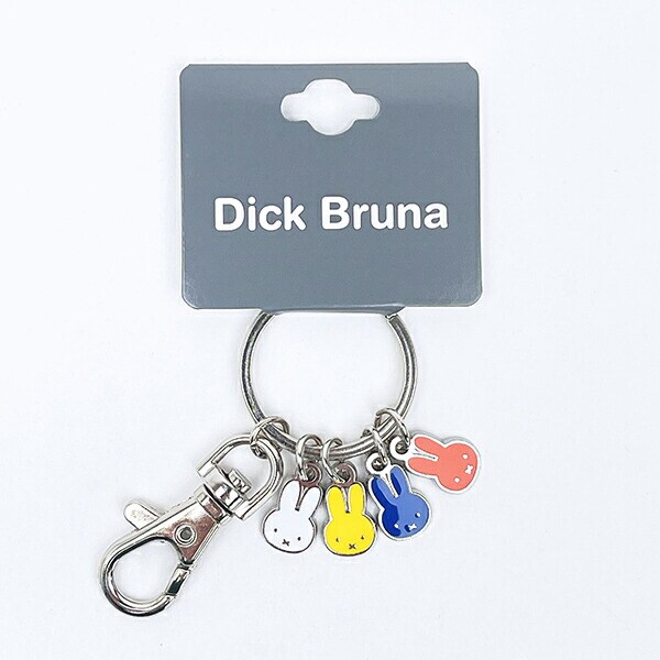 ミッフィー miffy 4連タイニーチャーム キーホルダー カラフル(フェイス)