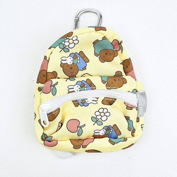 ミッフィー miffy リュック型ポーチ イエロー ぬい活