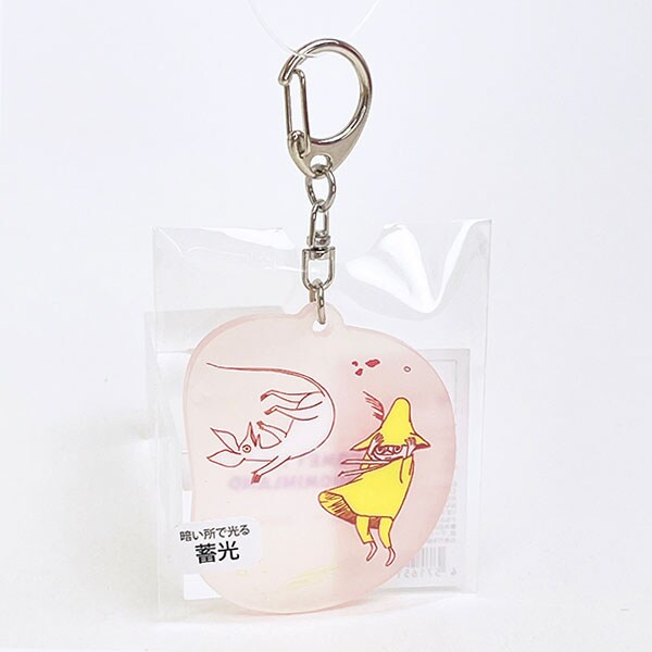 ムーミン 蓄光アクリルキーホルダー COMET ピンク MOOMIN