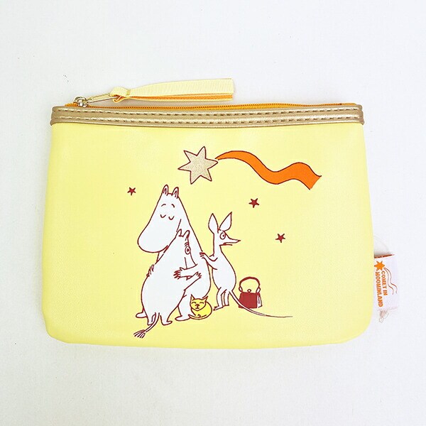 ムーミン フラットポーチ COMET イエロー MOOMIN