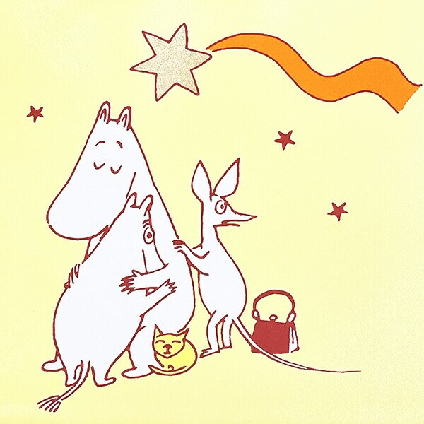 ムーミン フラットポーチ COMET イエロー MOOMIN