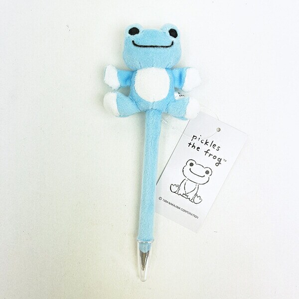 かえるのピクルス マスコットボールペン (ブルー) 文具