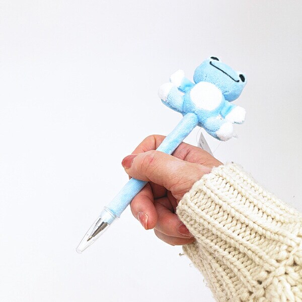 かえるのピクルス マスコットボールペン (ブルー) 文具