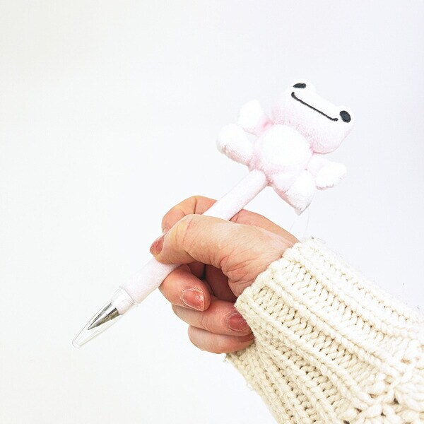 かえるのピクルス マスコットボールペン (ピンク) 文具
